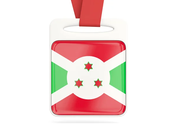 Bandera de burundi, tarjeta cuadrada —  Fotos de Stock