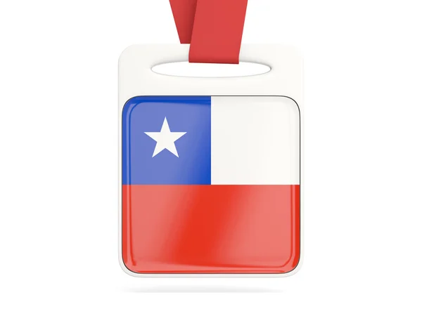 智利，方形卡的旗子 — 图库照片