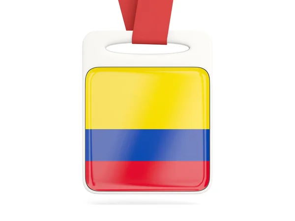 Flagga för colombia, fyrkantiga kort — Stockfoto