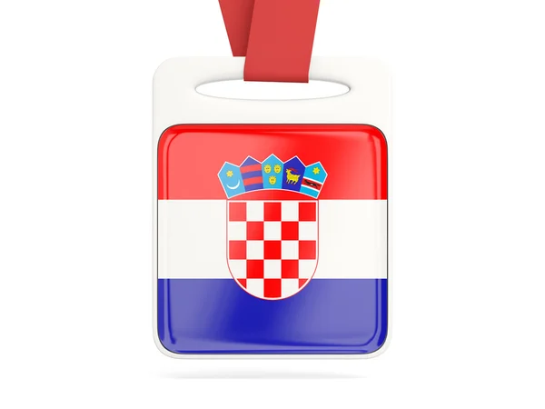 Bandera de croacia, tarjeta cuadrada — Foto de Stock