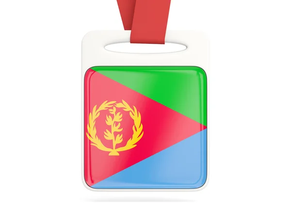 Eritrea, négyszögletes kártya zászló — Stock Fotó