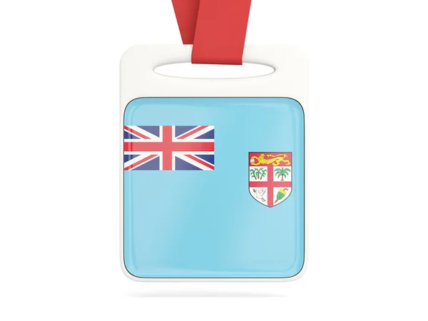 Flagga i fiji, fyrkantiga kort — Stockfoto