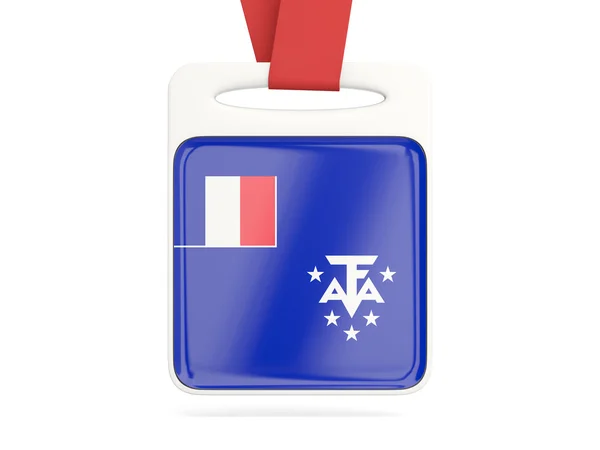 旗フランス領極南諸島、正方形カード — ストック写真