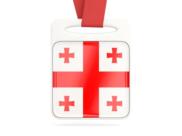 Vlag van Georgië, vierkante kaart — Stockfoto