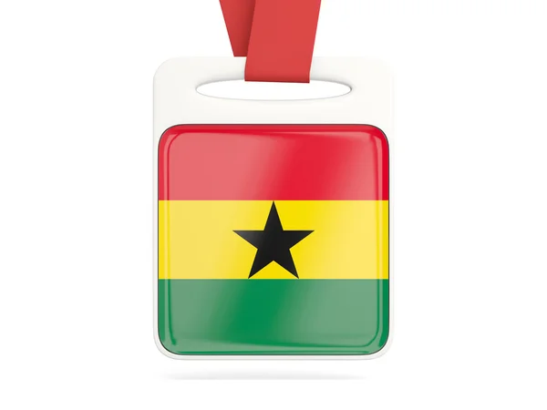 Flag of ghana, square card — Stock Photo, Image