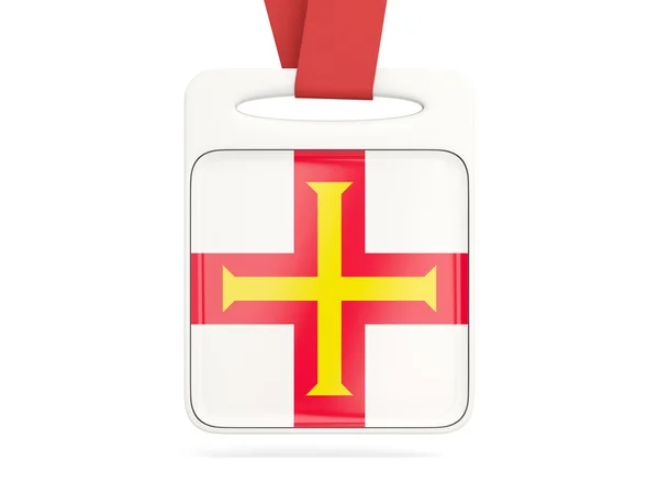 Guernsey-sziget, négyszögletes kártya zászló — Stock Fotó