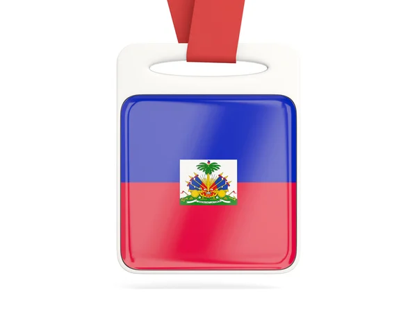Flag of haiti, square card — Stock Photo, Image