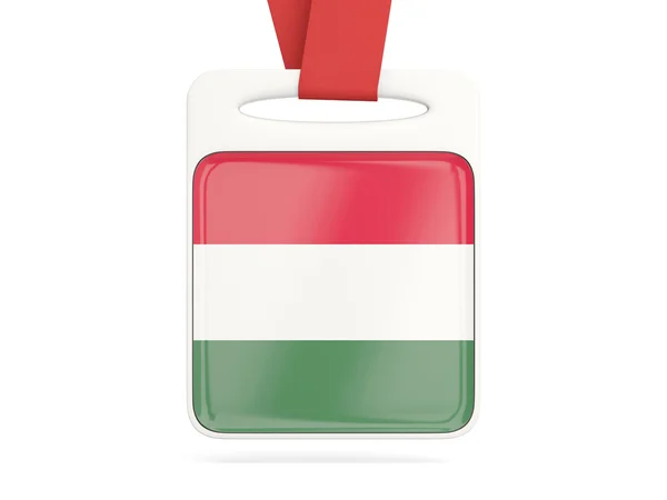 Flag of hungary, square card — Stock Photo, Image