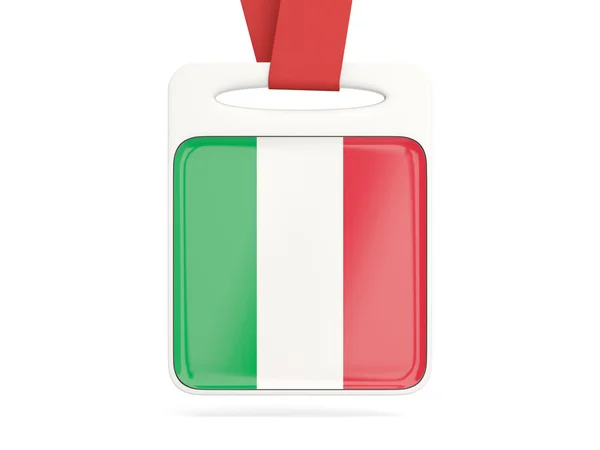 Flag of italy, square card — Stock Photo, Image