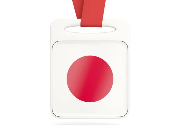 Прапор Японії, квадратна картка — стокове фото