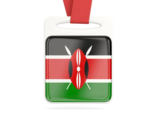 Bandera de kenya, tarjeta cuadrada — Foto de Stock