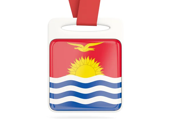 正方形カード キリバス共和国を旗します。 — ストック写真
