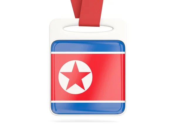 Flag of korea north, square card — Stock Photo, Image
