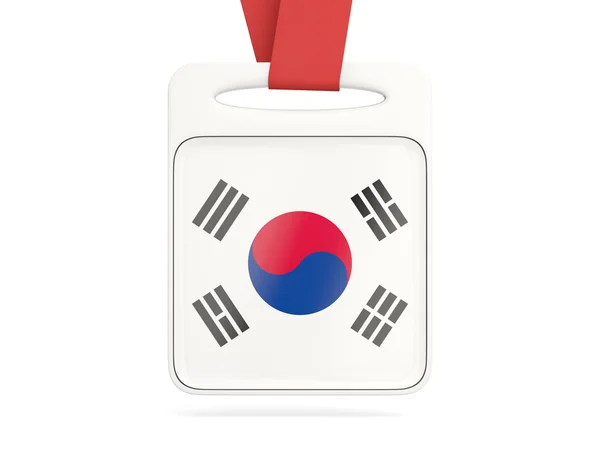 한국의 남쪽, 사각형 카드 플래그 — 스톡 사진