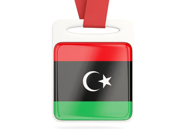 Bandiera di libya, square card — Foto Stock