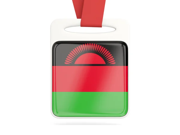 Vlag van malawi, vierkante kaart — Stockfoto