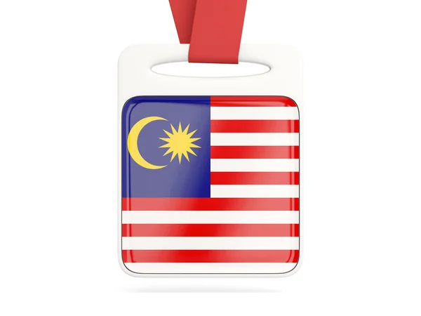 Bandeira da malásia, cartão quadrado — Fotografia de Stock