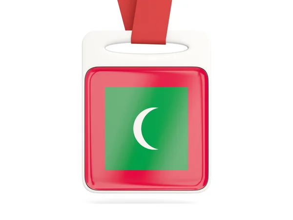 Bandera de las Maldivas, tarjeta cuadrada —  Fotos de Stock