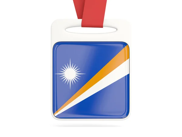 国旗的马绍尔群岛，方形卡 — 图库照片