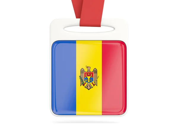 Vlajka Moldavské, čtvercová karta — Stock fotografie