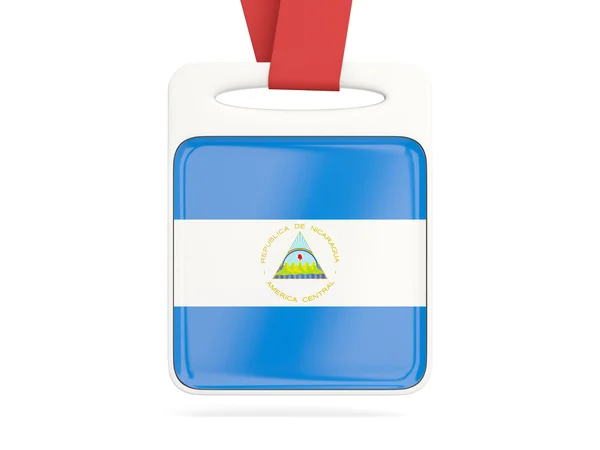 Flaga Nikaragui, karta kwadrat — Zdjęcie stockowe