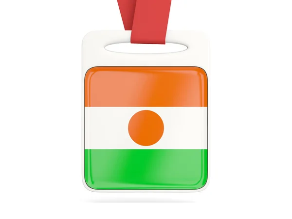 Flag of niger, square card — Stock Photo, Image