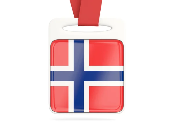 Flag of norway, square card — Stock Photo, Image