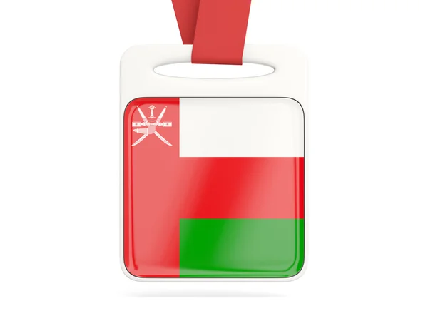 Bandera de Oman, tarjeta cuadrada — Foto de Stock