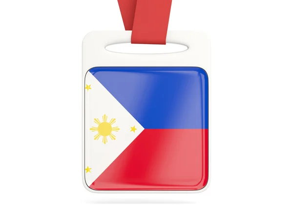 Filipinler, kare kartı bayrak — Stok fotoğraf