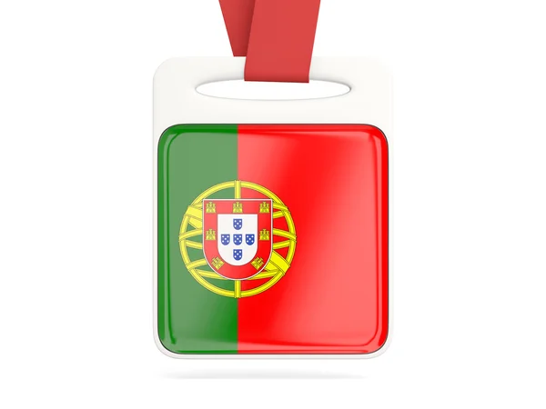 포르투갈, 평방 카드의 깃발 — 스톡 사진