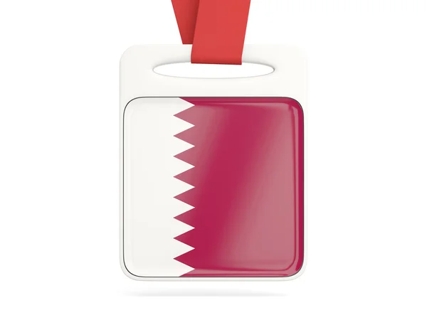 Flagge von Katar, quadratische Karte — Stockfoto