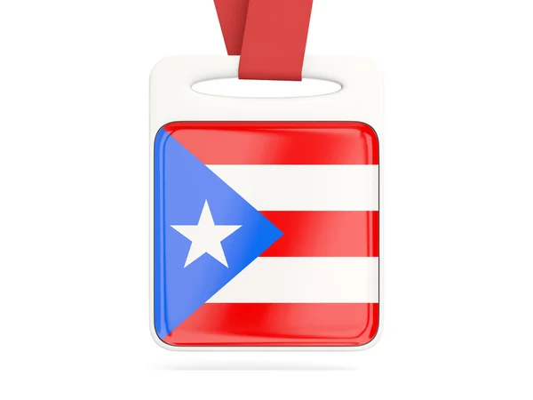 Bandiera di puerto rico, cartellino quadrato — Foto Stock