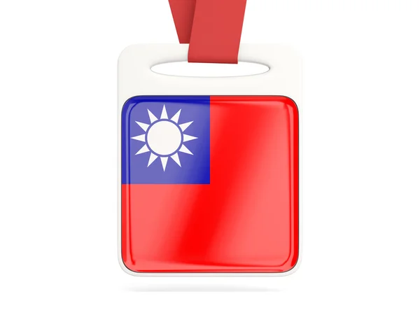 中華民国、カード正方形の旗 — ストック写真
