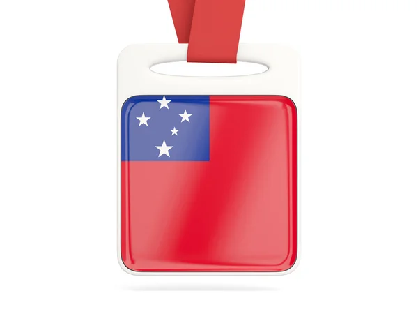 Flag of samoa, square card — Stock Photo, Image