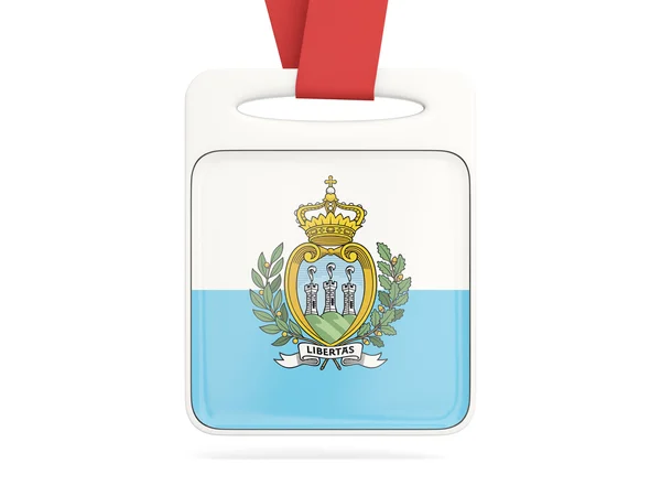 Bandera de san marino, tarjeta cuadrada — Foto de Stock