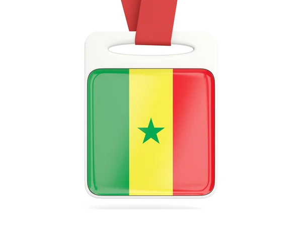 Flag of senegal, square card — Stock Photo, Image