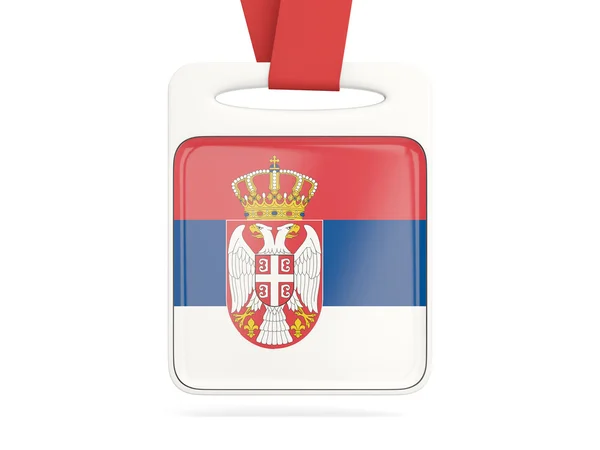 Flag of serbia, square card — Stock Photo, Image