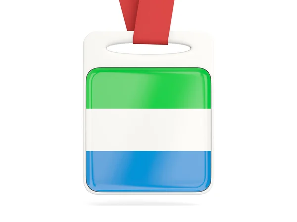 Bandera de Sierra Leona, tarjeta cuadrada —  Fotos de Stock