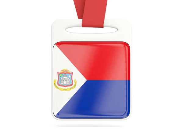 Flaga, sint Maarten, kwadrat kart — Zdjęcie stockowe
