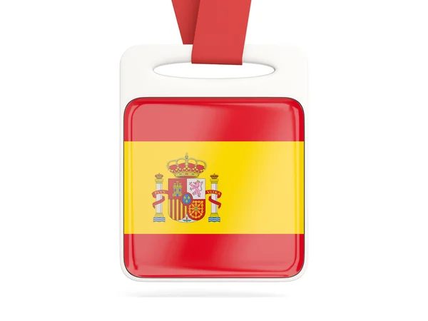 Bandeira da Espanha, cartão quadrado — Fotografia de Stock