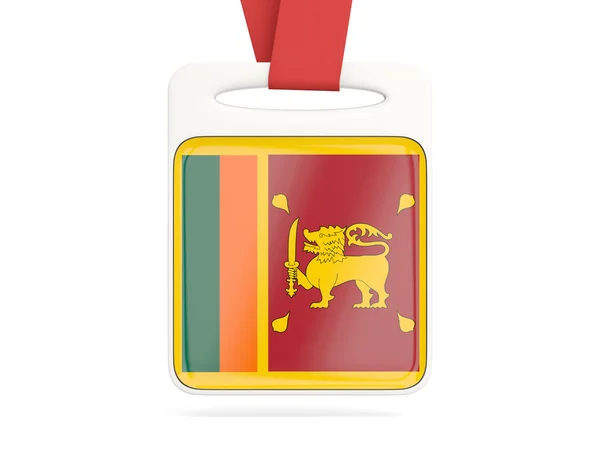 Vlag van sri lanka, vierkante kaart — Stockfoto