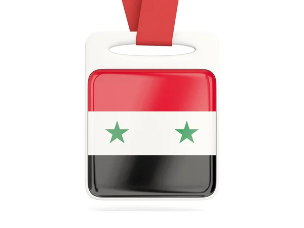 Bandera de Siria, tarjeta cuadrada — Foto de Stock