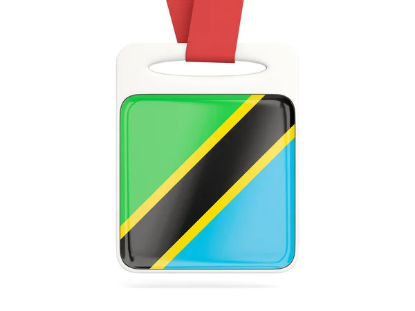 Flag of tanzania, square card — Stock Photo, Image
