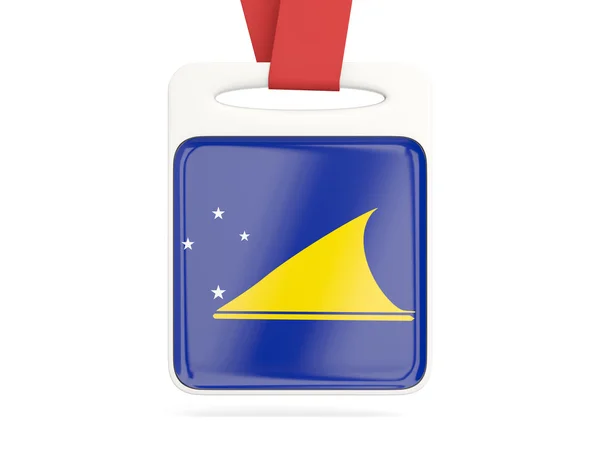 Bandeira de tokelau, cartão quadrado — Fotografia de Stock