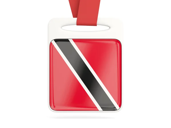Bandeira de trinidad e tobago, cartão quadrado — Fotografia de Stock