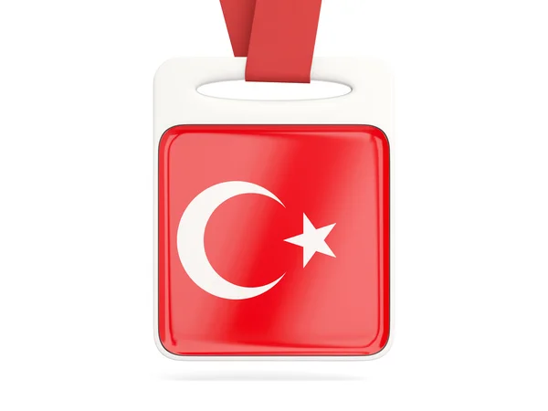 Törökország, négyszögletes kártya zászló — Stock Fotó