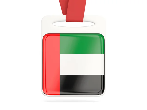 Флаг объединенных арабских эмиратов, квадратная карта — стоковое фото
