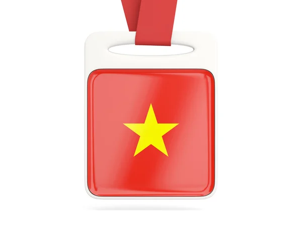 Vlag van vietnam, vierkante kaart — Stockfoto