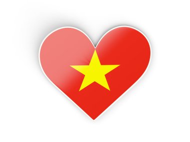 Vietnam, kalp şeklinde etiket bayrağı