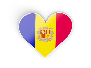 Andorra, kalp şeklinde etiket bayrağı